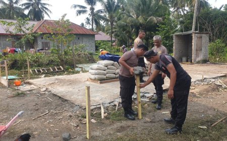 Polres Morowali Menggelar Kegiatan Bedah Rumah Menyambut HUT Bhayangkara ke-77: Membangun Lingkungan Aman dan Nyaman