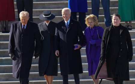 Former US President Biden leaves Capitol as Trump assumes presidency