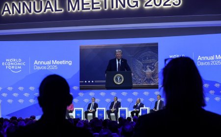 US President Trump threatens tariffs at 2025 Davos World Economic Forum