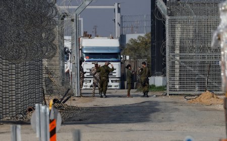 Aid trucks pass through Kerem Shalom crossing enroute to Gaza