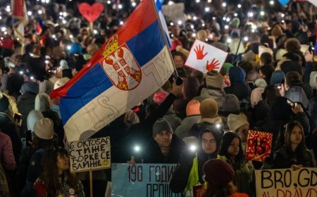 Thousands mark Statehood Day of Serbia with anticorruption protest