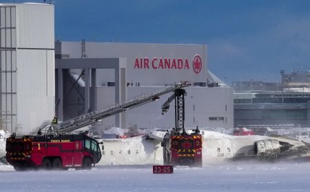 At least eight injured as Delta plane flips upon arrival in Toronto airport
