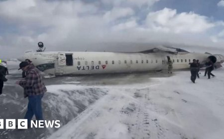 All passengers survive crash landing as plane flips at Toronto airport