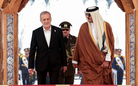 Qatar’s emir holds talks with Iran’s president