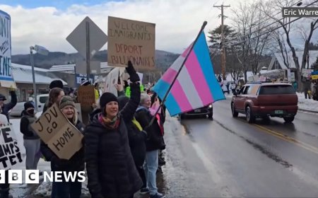 Watch: Protesters target JD Vance in Vermont