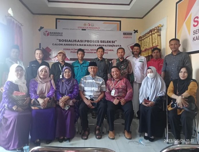 Tim Seleksi Bawaslu Kabupaten Morowali Zona II Sosialisasi Pendaftaran Calon Anggota Bawaslu