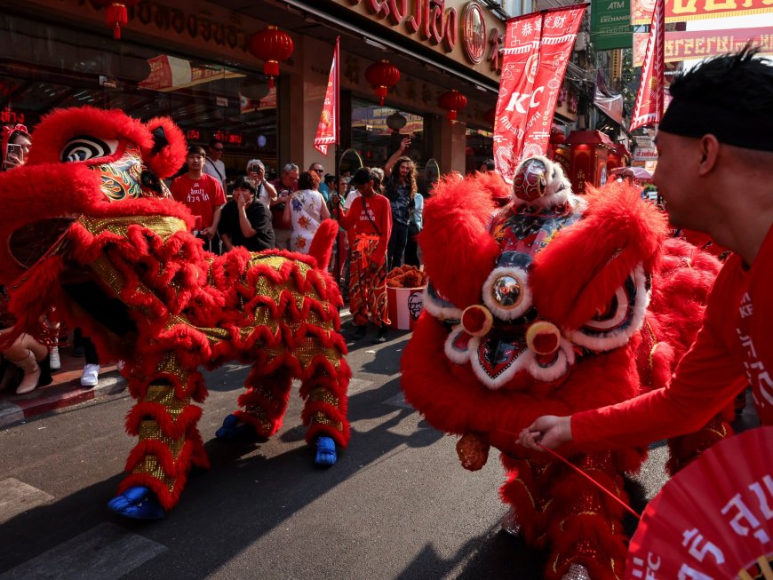 Who is celebrating the Chinese Lunar New Year of the Snake and how?