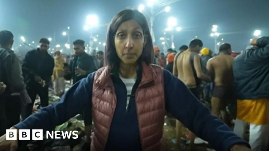 Sea of belongings strewn aside as worshippers flee India crush