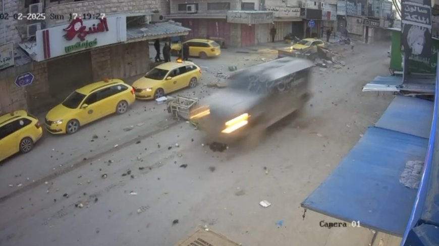 Israeli military truck rams vendor’s cart in Tulkarem
