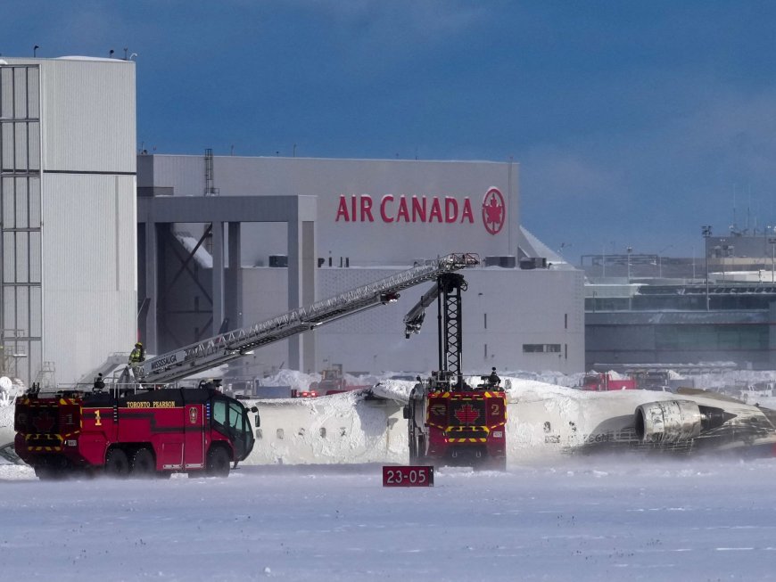 At least eight injured as Delta plane flips upon arrival in Toronto airport